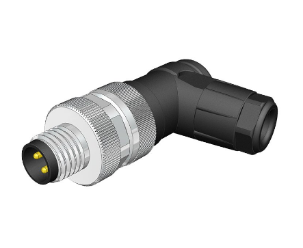 M8-M03S - M8 3 Pin Erkek 90° Açılı Konnektör - Velledq