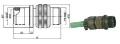 MS3101-16S-4P Askeri Tip Konnektör (2 Pin - Erkek)