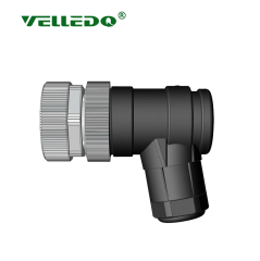 M12-F05S - M12 5 Pin Dişi Açılı Konnektör 90 Derece