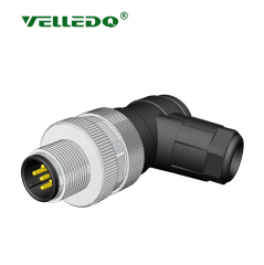 M12-M05S M12 5 Pin Erkek Açılı Konnektör