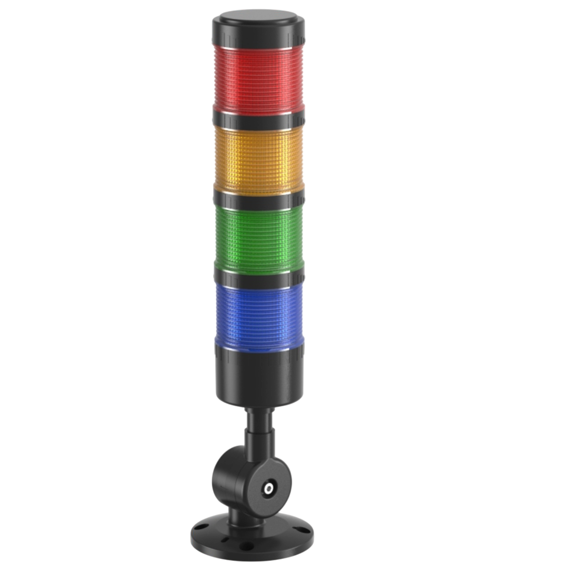 Siron D014-4B 24V DC Dört Katlı Dört Renkli Buzzerlı İkaz Lambası