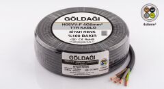 Göldağı 4x6 Siyah TTR Kablo H05VV-F 4G6 mm² %100 Bakır