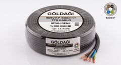 Göldağı 5x6 Siyah TTR Kablo H05VV-F 5G6 mm² %100 Bakır