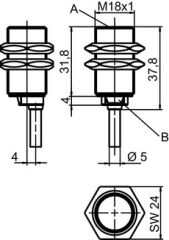 Leuze ISS 118MM/4NO-8E0 İndüktif Sensör M18 PNP (50136011)