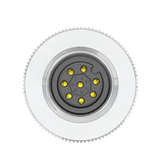 M12-F08T - M12 8 Pin Dişi Düz Konnektör