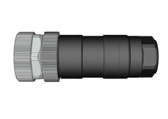 M12-F08T - M12 8 Pin Dişi Düz Konnektör