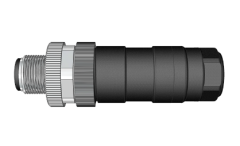 M12 D Code 5 Pin Erkek Düz Konnektör - Velledq M12-DM05T