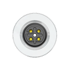 M12 D Code 5 Pin Dişi Düz Konnektör - Velledq M12-DF05T