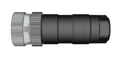 M12 D Code 5 Pin Dişi Düz Konnektör - Velledq M12-DF05T