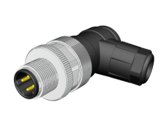 M12 D Code 5 Pin Erkek Açılı 90° Konnektör - Velledq M12-DM05S