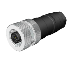 M12 B Code 5 Pin Dişi Düz Konnektör - Velledq M12-BF05T