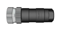 M12 B Code 5 Pin Dişi Düz Konnektör - Velledq M12-BF05T