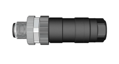M12 B Code 5 Pin Erkek Düz Konnektör - Velledq M12-BM05T
