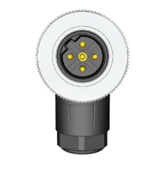 M12 B Code 5 Pin Erkek Açılı 90° Konnektör - Velledq M12-BM05S