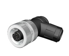 M12 B Code 5 Pin Dişi Açılı 90° Konnektör - Velledq M12-BF05S
