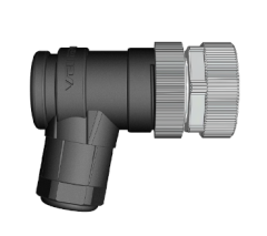 M12 B Code 5 Pin Dişi Açılı 90° Konnektör - Velledq M12-BF05S