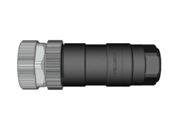 M12 B Code 4 Pin Dişi Düz Konnektör - Velledq M12-BF04T