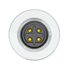 M12 B Code 4 Pin Erkek Düz Konnektör - Velledq M12-BM04T