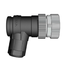 M12 B Code 4 Pin Dişi 90° Açılı Konnektör - Velledq M12-BF04S