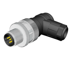 M12 B Code 4 Pin Erkek 90° Açılı Konnektör - Velledq M12-BM04S