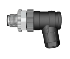 M12 B Code 4 Pin Erkek 90° Açılı Konnektör - Velledq M12-BM04S