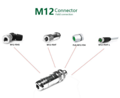 M12P-M04T - M12 4 Pin Erkek Düz Metal Konnektör - Velledq