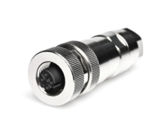 M12 B Code 4 Pin Dişi Düz Metal Konnektör - Velledq M12P-BF04T