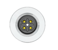 M12 D Code 4 Pin Dişi Düz Metal Konnektör - Velledq M12P-DF04T