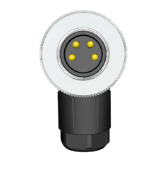M8-M04S - M8 4 Pin Erkek 90° Açılı Konnektör - Velledq