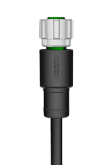 M8 3 Pin Dişi Düz 5 Mt. Kablolu Konnektör - Sensör Kablosu Velledq M8-F03T-5.0PVC/BK
