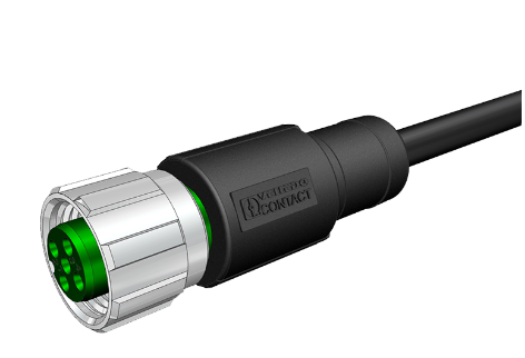 M8 4 Pin Dişi Düz 5 Mt. Kablolu Konnektör - Sensör Kablosu Velledq M8-F04T-5.0PVC/BK
