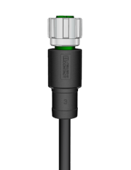 M8 4 Pin Dişi Düz 5 Mt. Kablolu Konnektör - Sensör Kablosu Velledq M8-F04T-5.0PVC/BK