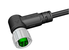 M8 4 Pin Dişi 90° Açılı 5 Mt. Kablolu Konnektör - Sensör Kablosu Velledq M8-F04S-5.0PVC/BK