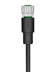 M12 5 Pin Dişi Düz 5 Mt. Kablolu Konnektör - Sensör Kablosu Velledq M12-F05T-5.0PVC/BK