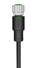 M12 8 Pin Erkek Düz 5 Mt. Kablolu Konnektör - Sensör Kablosu Velledq M12-M08T-5.0PVC/BK