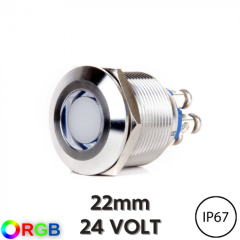 GM22-170-RGBD 22mm LED Metal Sinyal Lambası (6-24V DC) (IP67)
