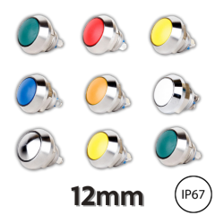 EJ12-231 12mm Metal Yaylı Butonlar (IP67)