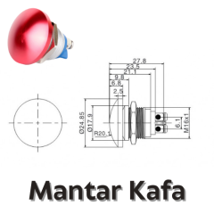 EJ16-211/21/31/41 16mm Metal Yaylı Işıksız Butonlar (IP67)