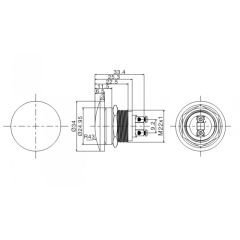 EJ22-241-AK-R 22m Metal Yaylı Mantar Buton (IP67)