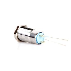 J12-361 12mm LED Çıkık Kafa Metal Kalıcı Direnç Kullanımlı Butonlar (24V) (IP67)
