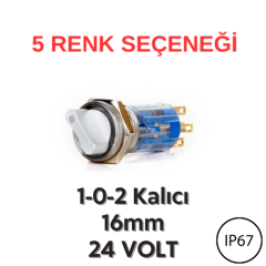 J16-572 16mm 1-0-2 Kalıcı Mandal LED Butonlar (24V) (IP67)