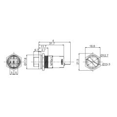 J16-572 16mm 1-0-2 Kalıcı Mandal LED Butonlar (220V) (IP67)
